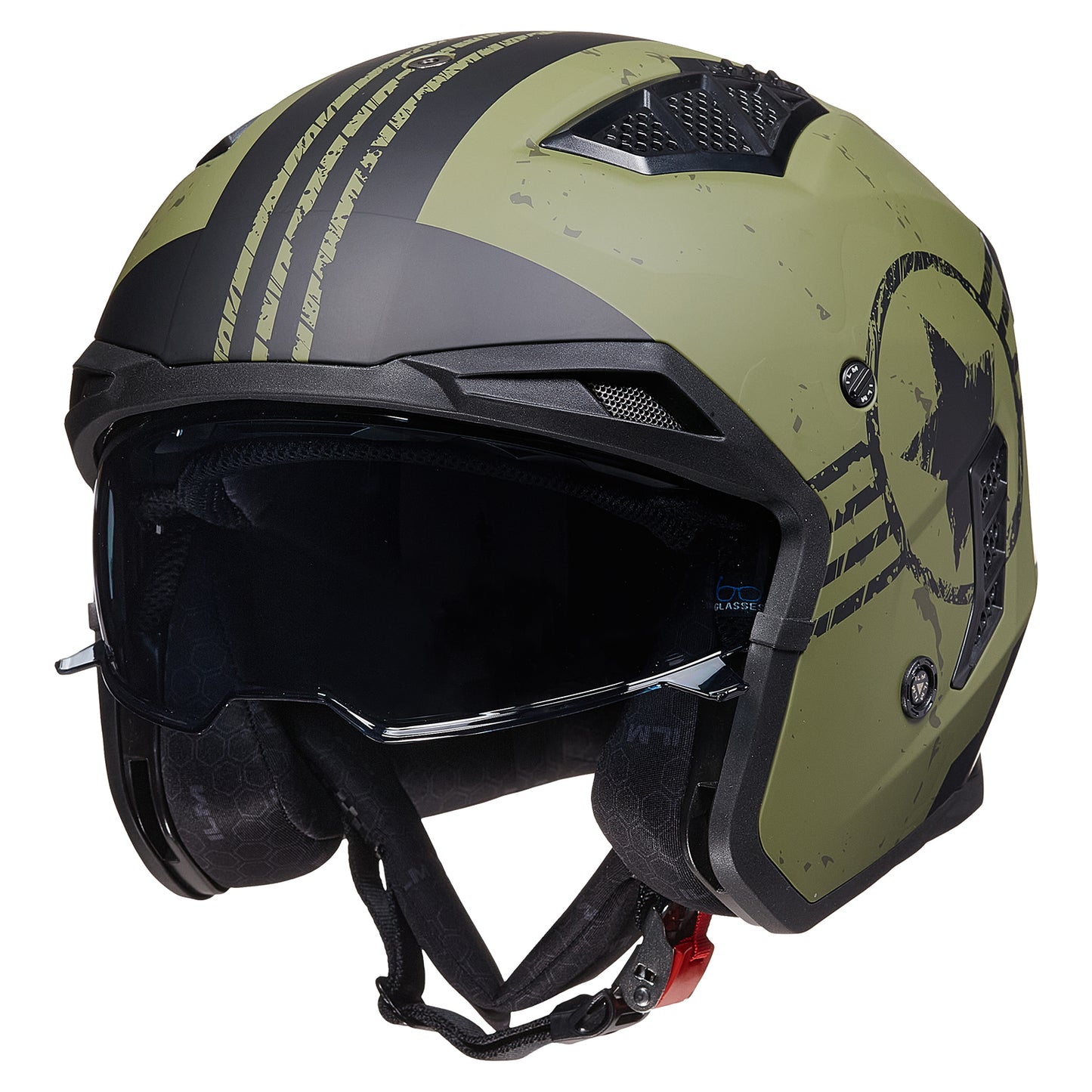 CASCO DE MOTO 3/4 ILM Z302 - ARMY GREEN