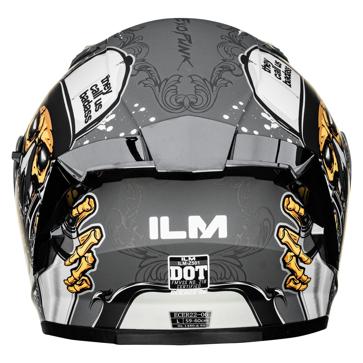 CASCO DE MOTO ILM - Z501 - EXOPUNK SILVER