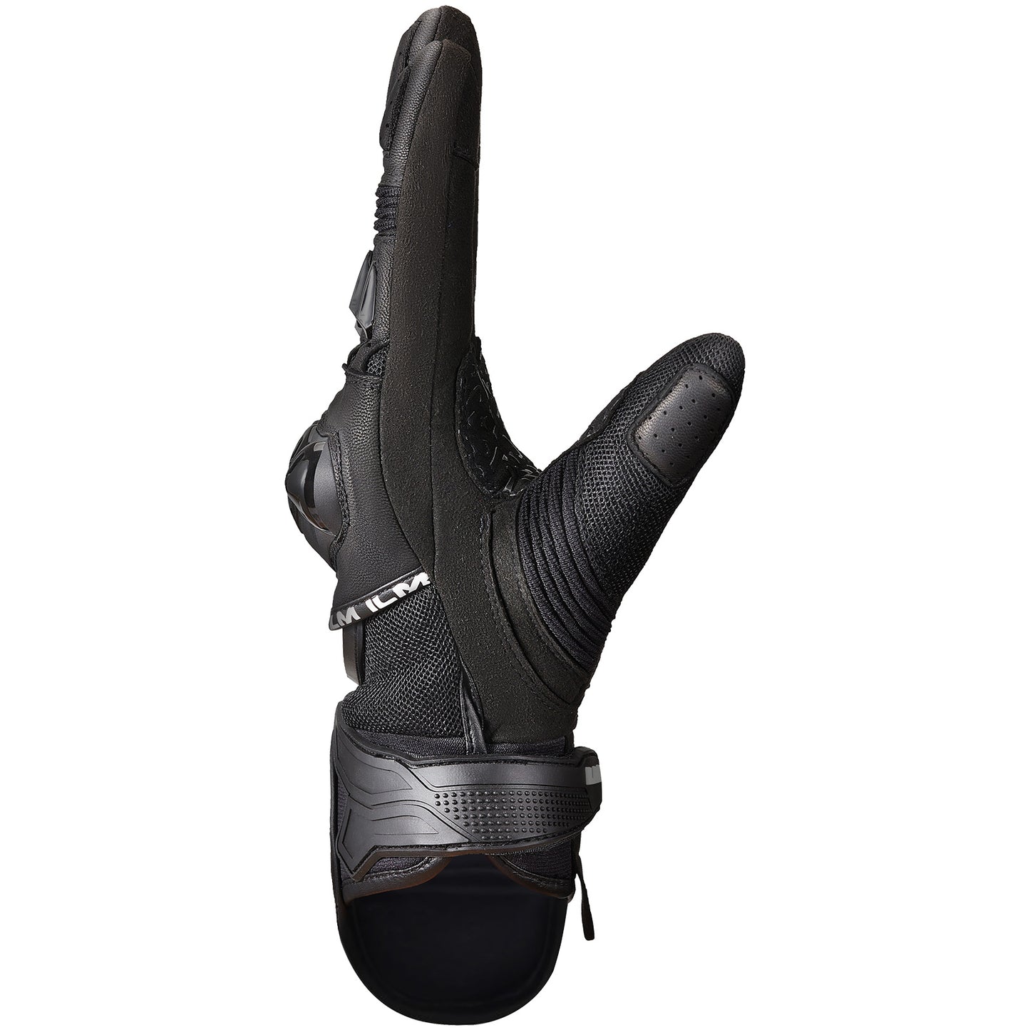 Guantes ILM WD01 cuero-textil para hombres y mujeres /Negro/