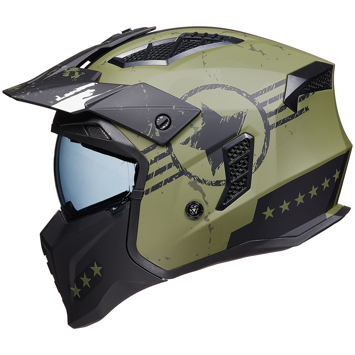 CASCO DE MOTO 3/4 ILM Z302 - ARMY GREEN