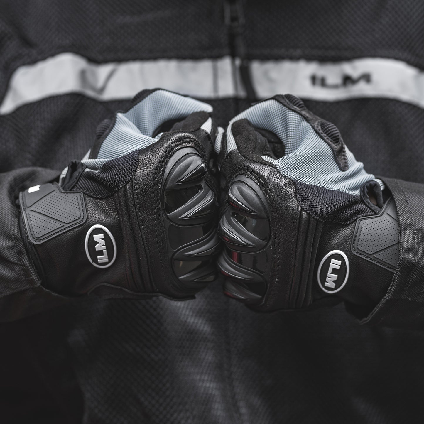 ILM Guantes de Moto JC42 / Negro - Gris