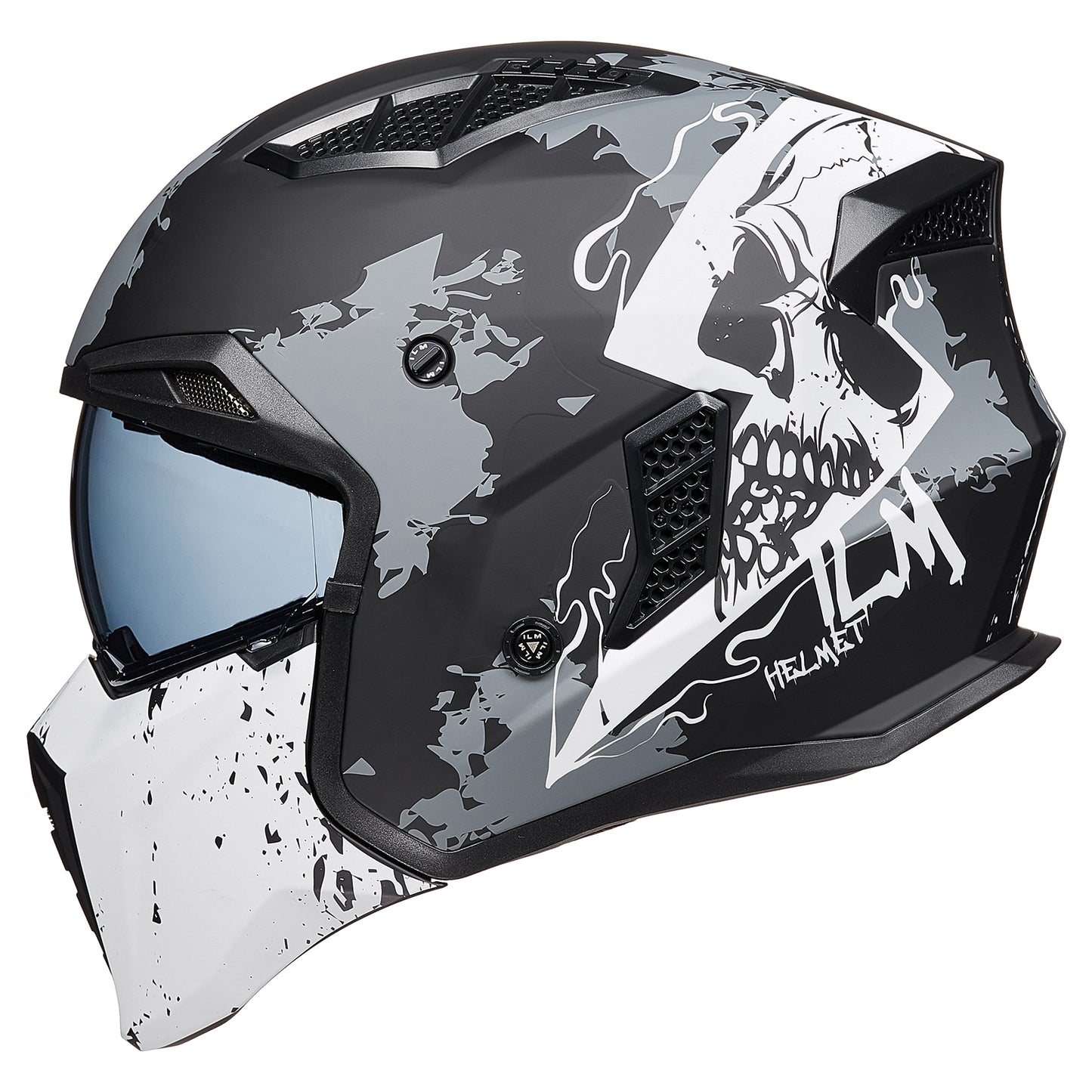 CASCO DE MOTO 3/4 ILM Z302 - MATTE SKULL