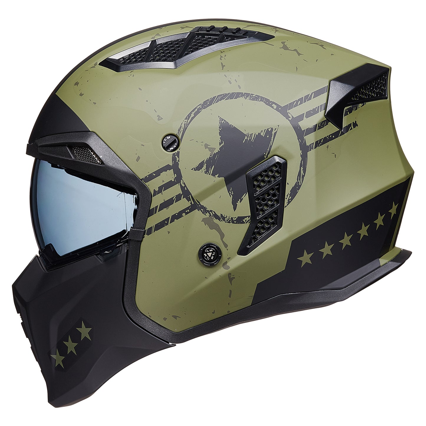 CASCO DE MOTO 3/4 ILM Z302 - ARMY GREEN