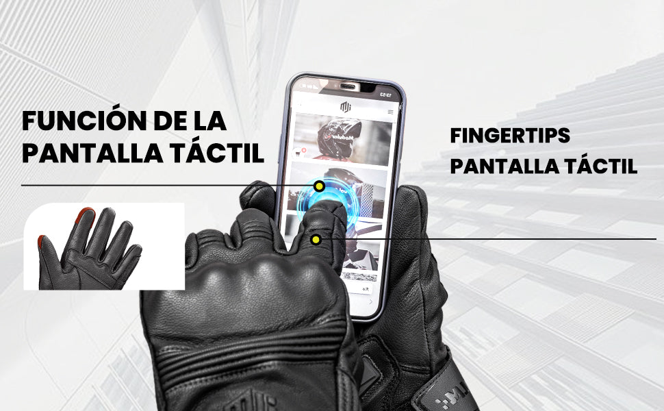 Guantes ILM Piel de Cabra Modelo DN01 / Negro perforado