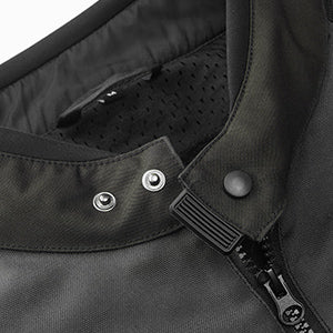 CHAQUETA DE MOTO ILM - J02 / BLANCO - GRIS OSCURO