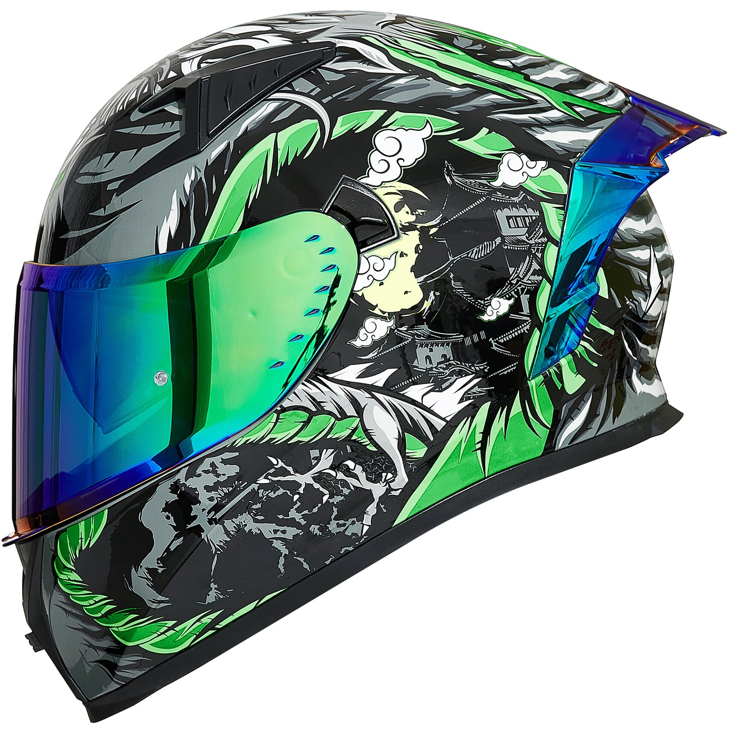 CASCO DE MOTO ILM - Z501 - LEGEND GREEN