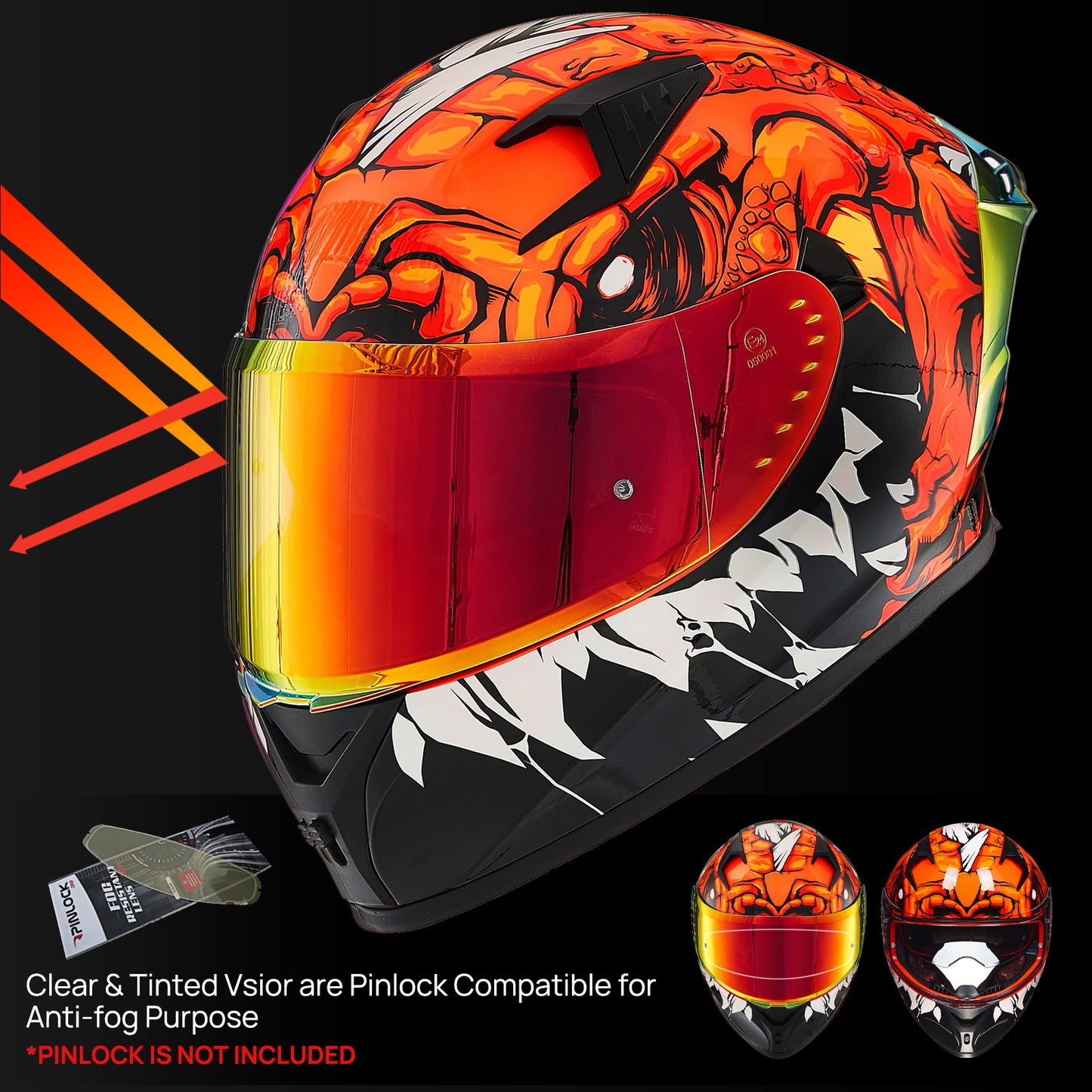 CASCO DE MOTO ILM - Z501 - LIZZARD RED