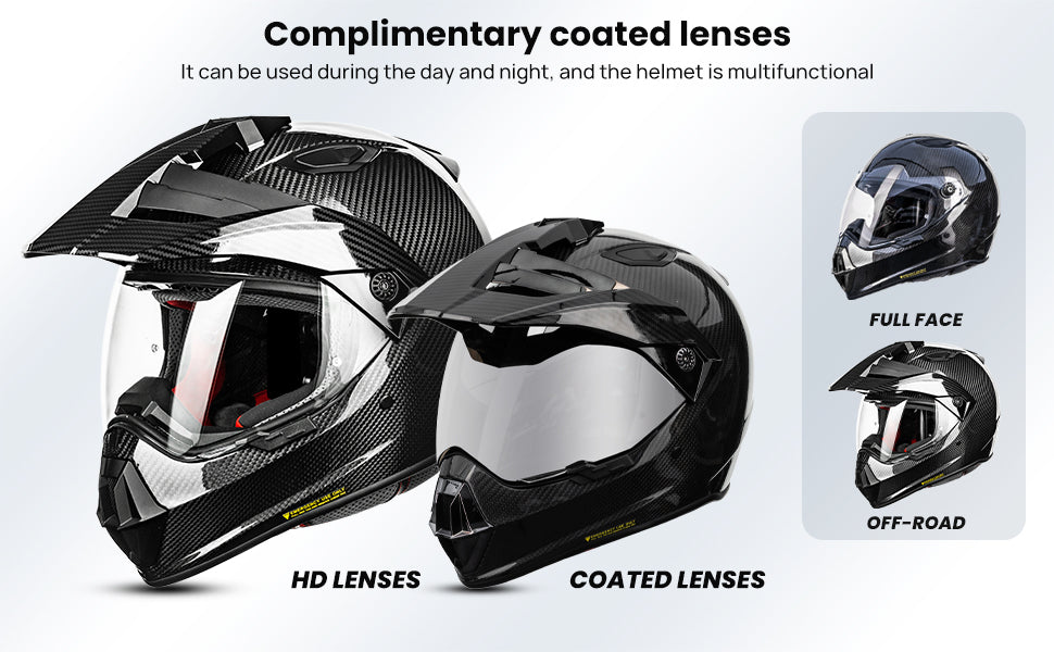 CASCO DE MOTO ILM L13 - CARBON FIBER BLACK + PINLOCK 70