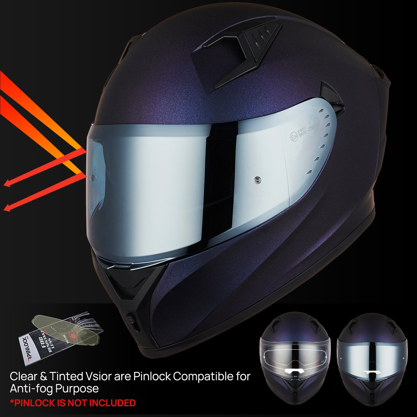 CASCO DE MOTO ILM - Z501 - CHAMELEON PURPLE