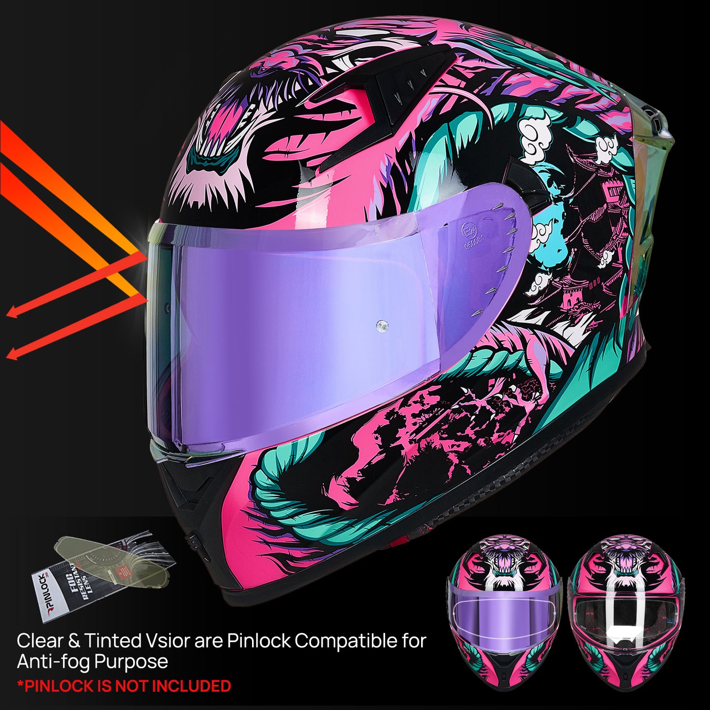 CASCO DE MOTO ILM - Z501 - LEGEND PINK