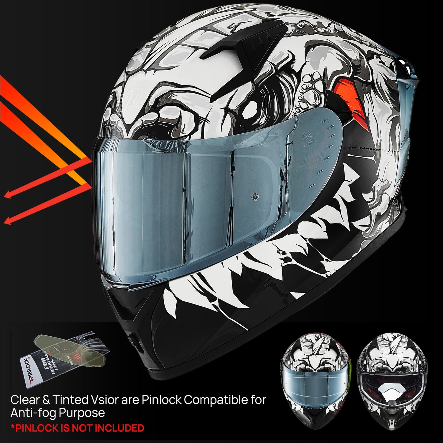 CASCO DE MOTO ILM - Z501 - LIZZARD WHITE