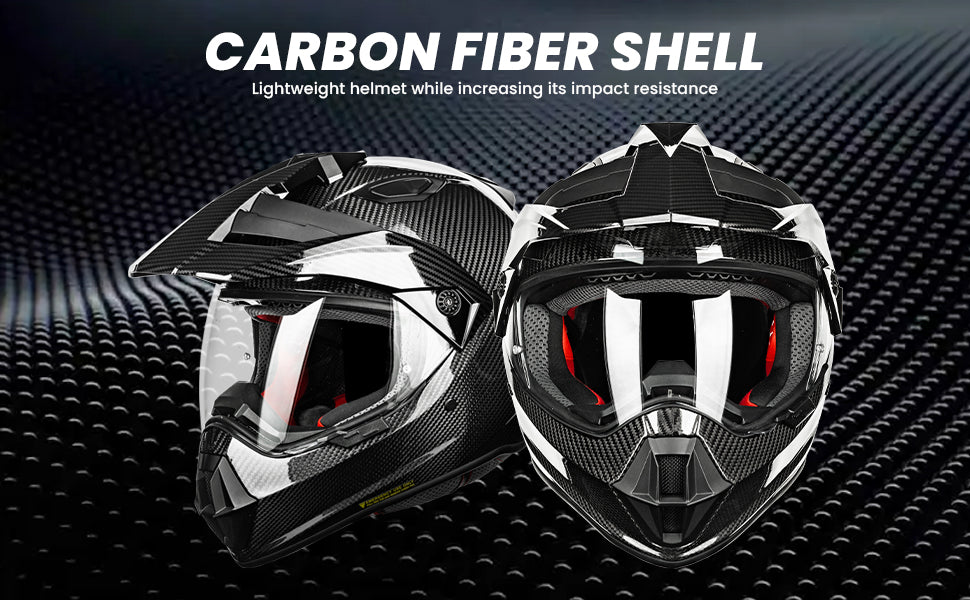 CASCO DE MOTO ILM L13 - CARBON FIBER TITANIUM + PINLOCK 70