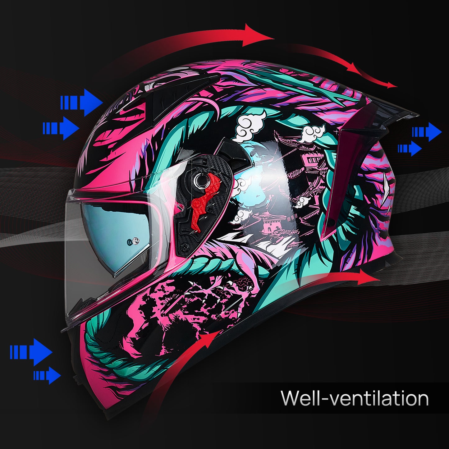 CASCO DE MOTO ILM - Z501 - LEGEND PINK