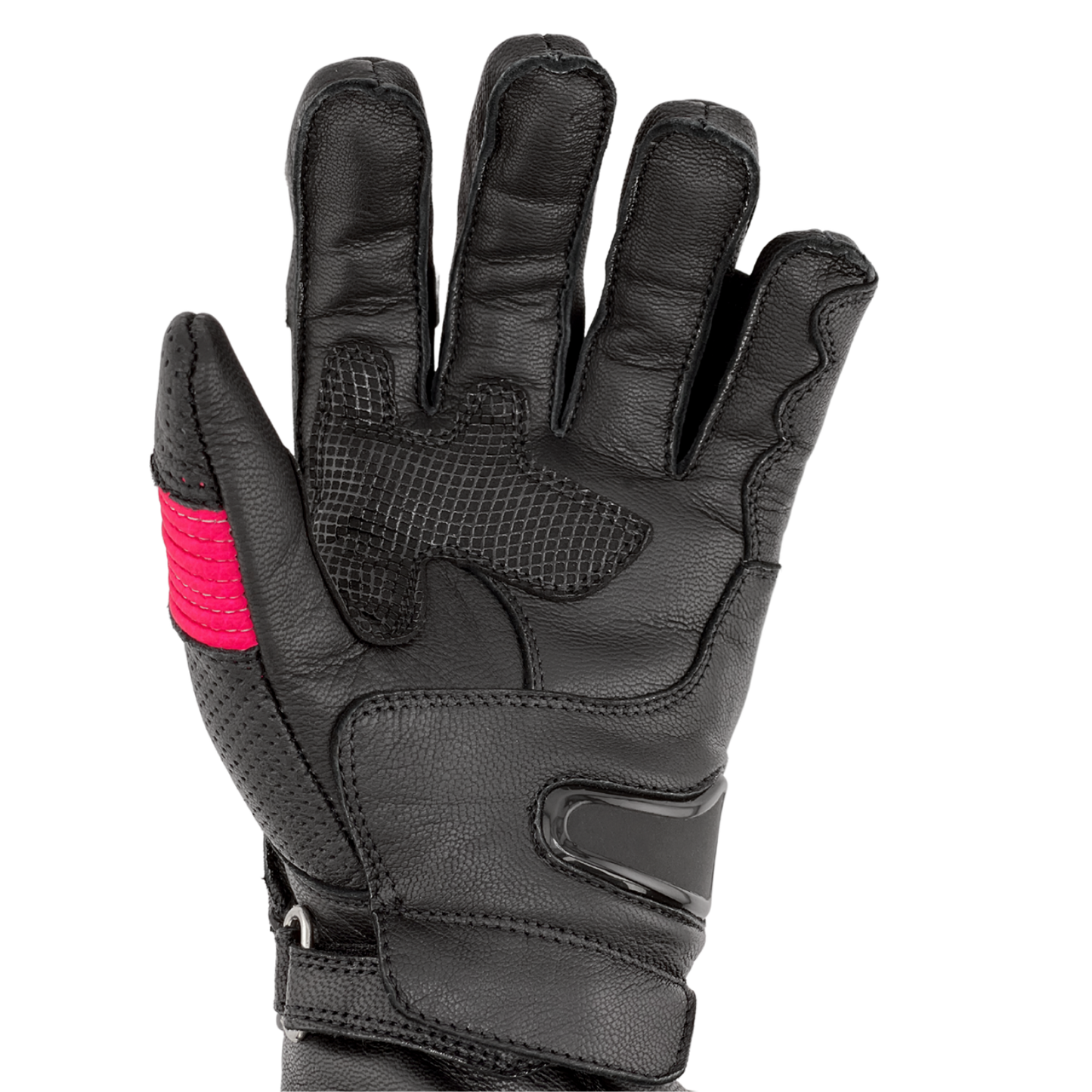 GUANTES DE MOTO BOOST V2 / NEGRO Y FUCSIA