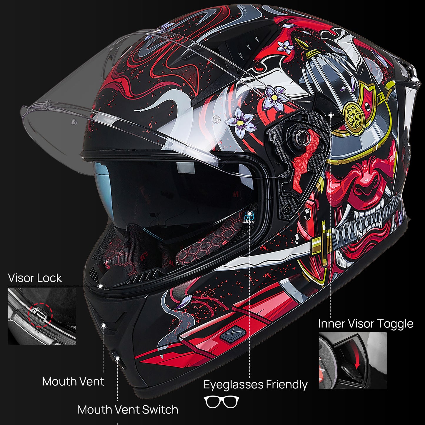 CASCO DE MOTO ILM - Z501 - ARMOR RED