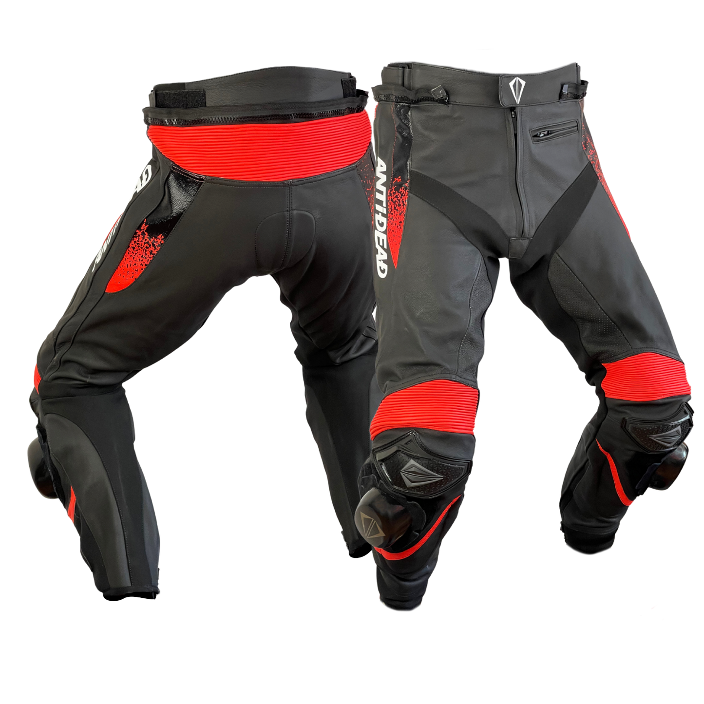 NUEVO PANTALON DE MOTO BOOST V3 HOMBRE / NEGRO Y ROJO