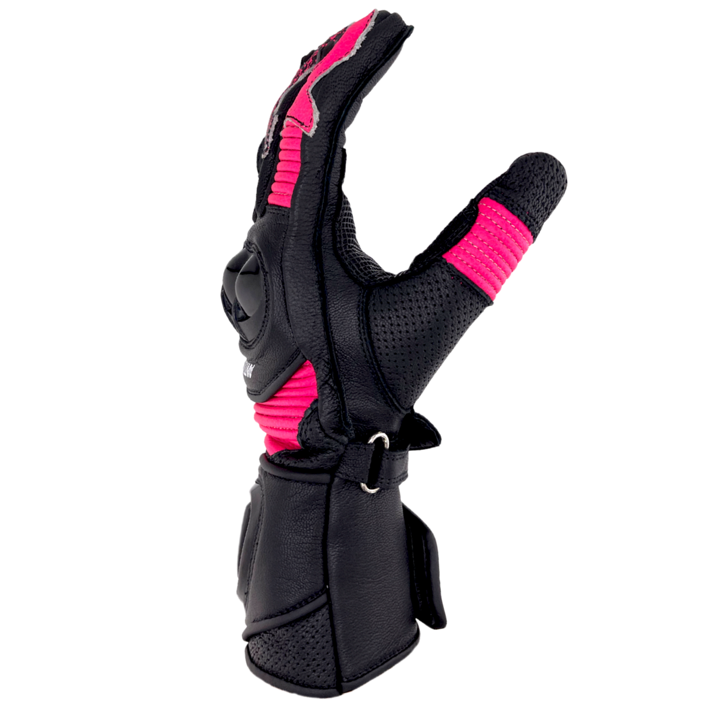 GUANTES DE MOTO BOOST V2 / NEGRO Y FUCSIA