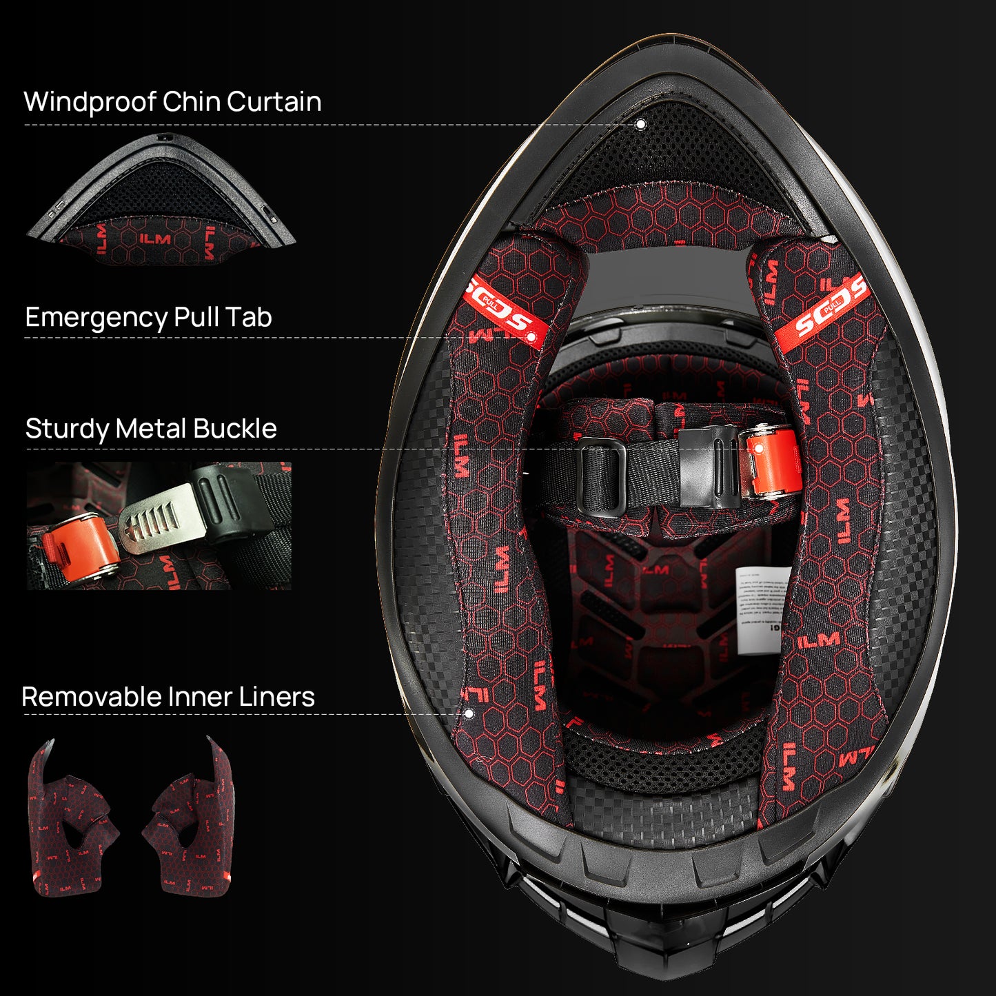 CASCO DE MOTO ILM - Z501 - GRAY