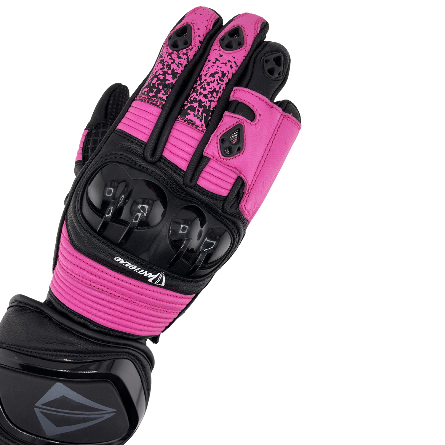 ANTIDEAD GUANTES DE MOTO BOOST V3 MUJER - NEGRO Y ROSADO