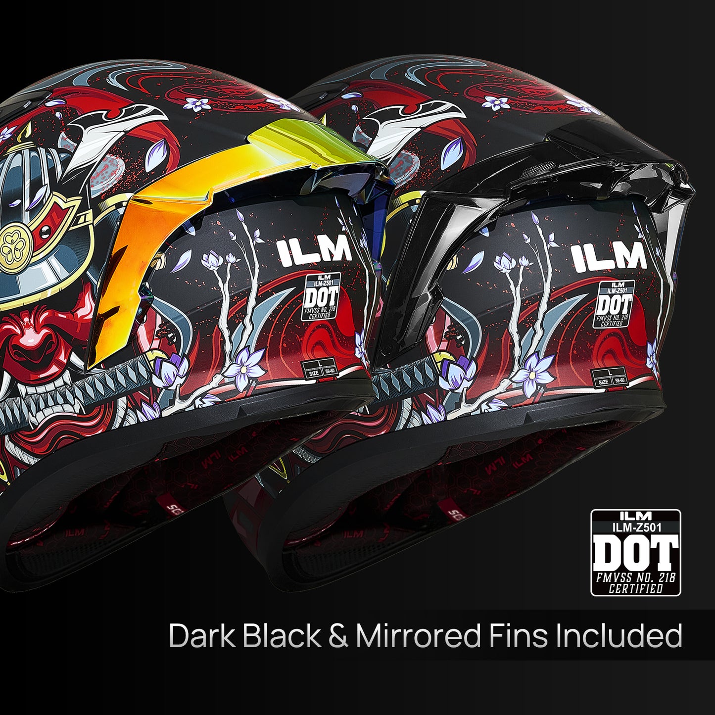 CASCO DE MOTO ILM - Z501 - ARMOR RED