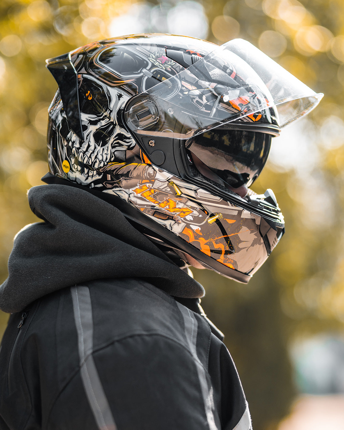 CASCO DE MOTO ILM 129M MIPS - DEADLY ORANGE