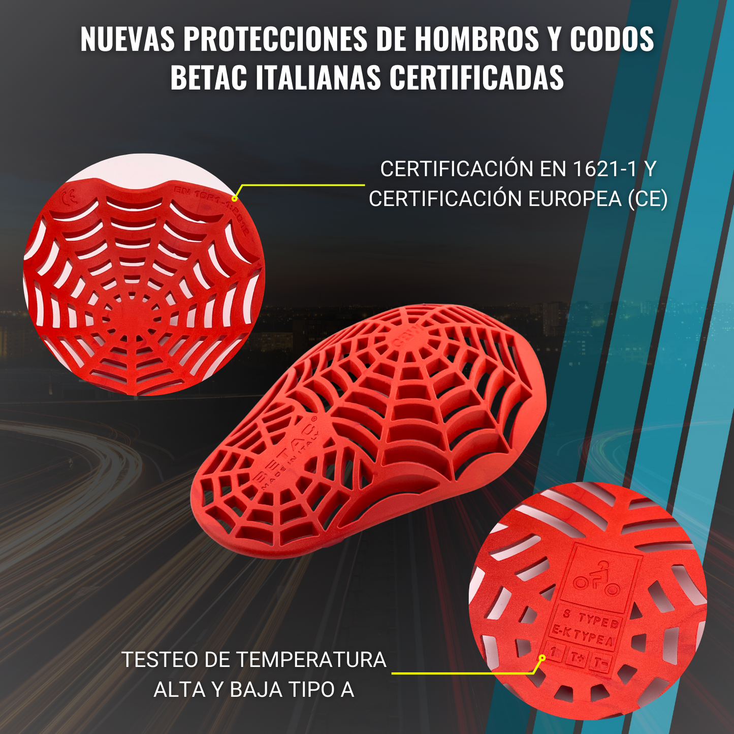 CHAQUETA DE MOTO ANTIDEAD BOOST GP V4/ NEGRO Y ROJO