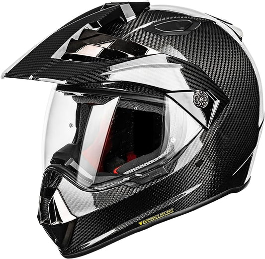 CASCO DE MOTO ILM L13 - CARBON FIBER TITANIUM + PINLOCK 70