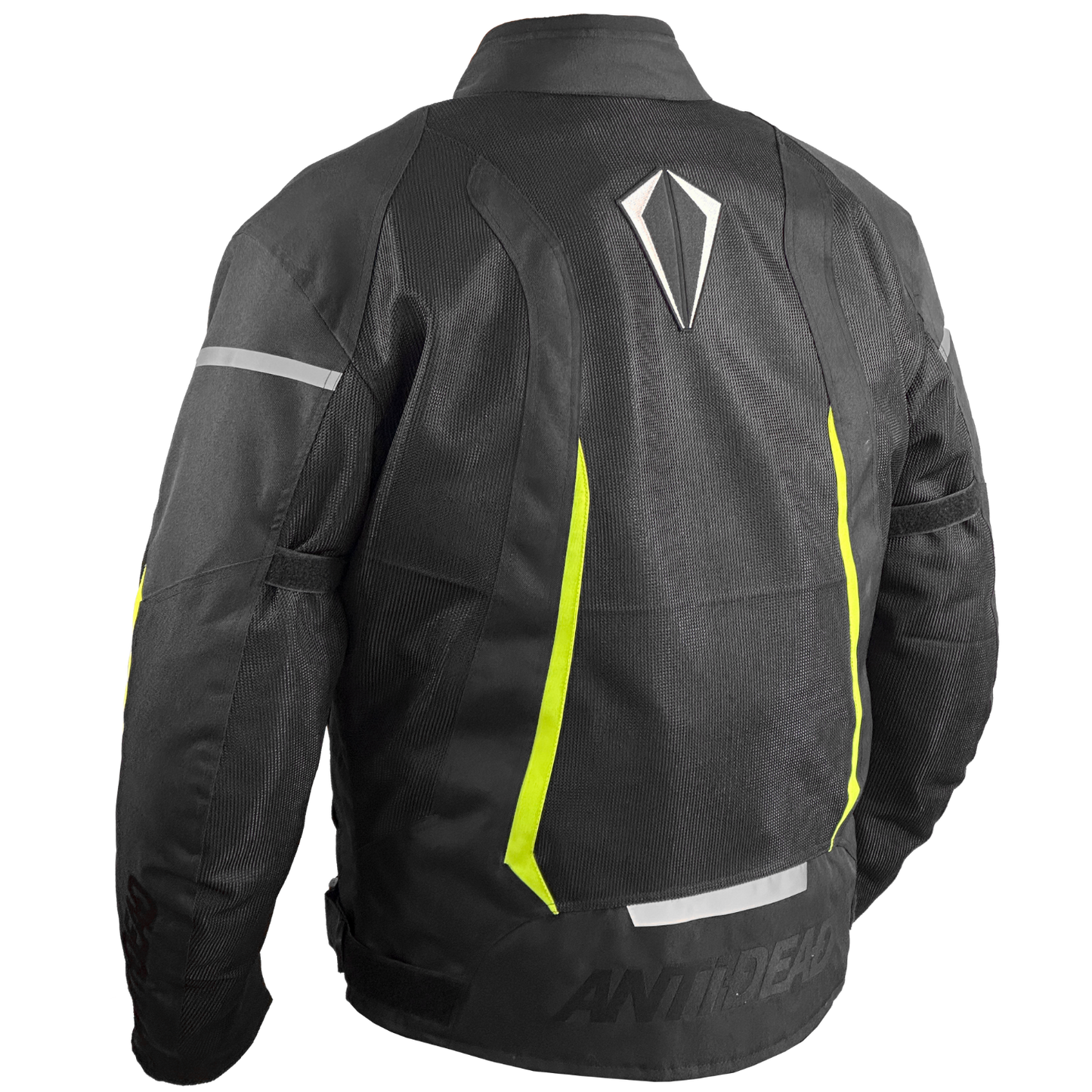 CHAQUETA DE MOTO TEXTIL INVIERNO / ANTIDEAD TEX W1 / NEGRO Y AMARILLO FLUOR