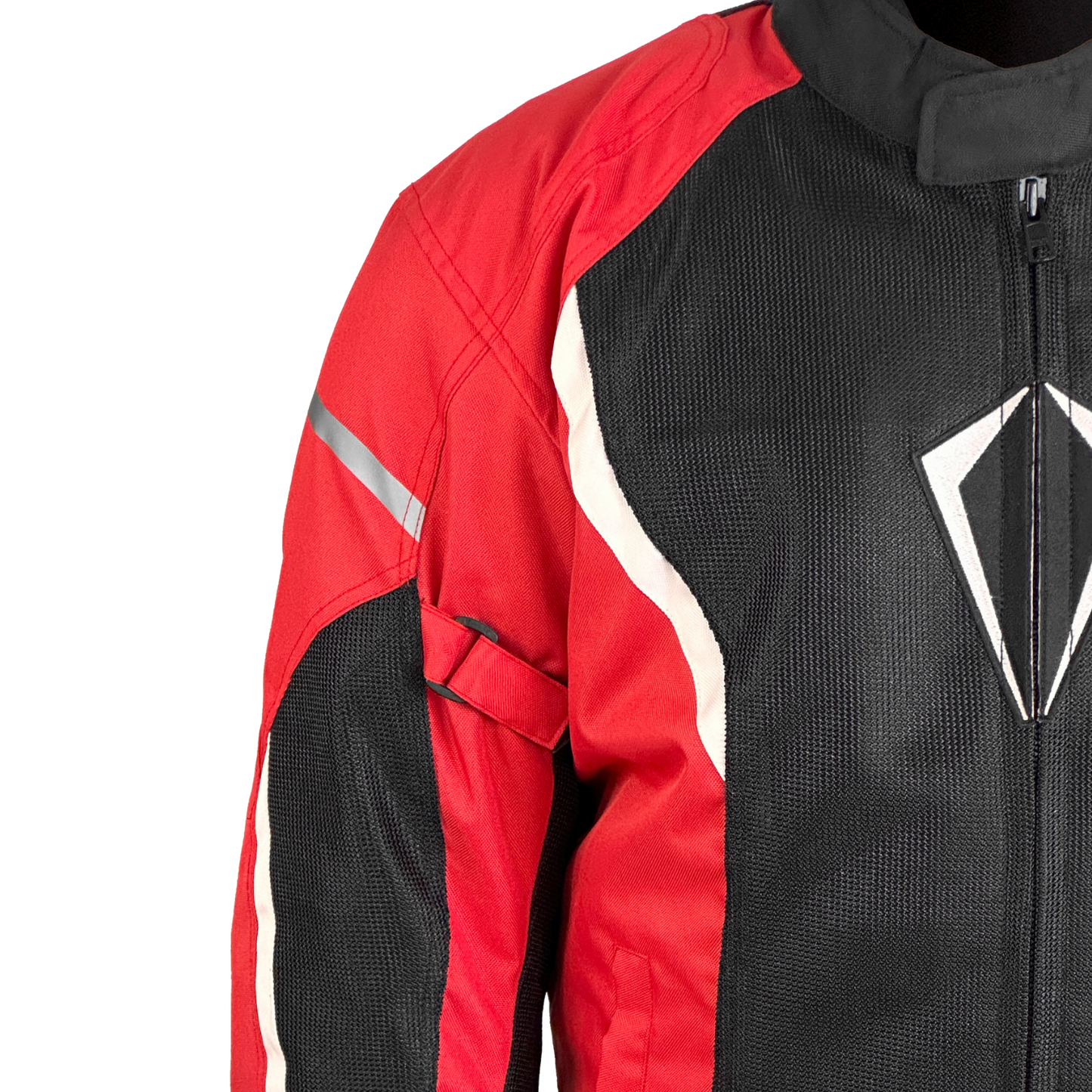 CHAQUETA DE MOTO TEXTIL INVIERNO / ANTIDEAD TEX W1 / ROJO, NEGRO Y BLANCO