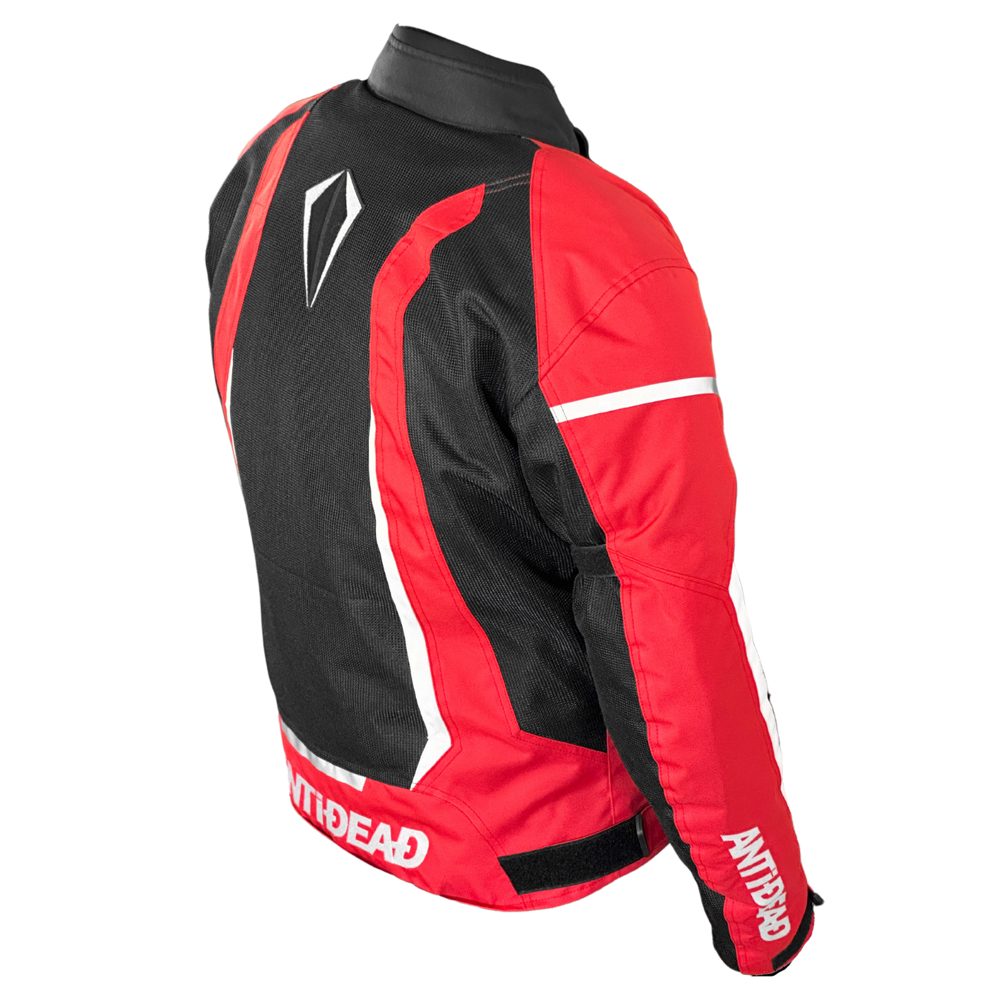 CHAQUETA DE MOTO TEXTIL INVIERNO / ANTIDEAD TEX W1 / ROJO, NEGRO Y BLANCO