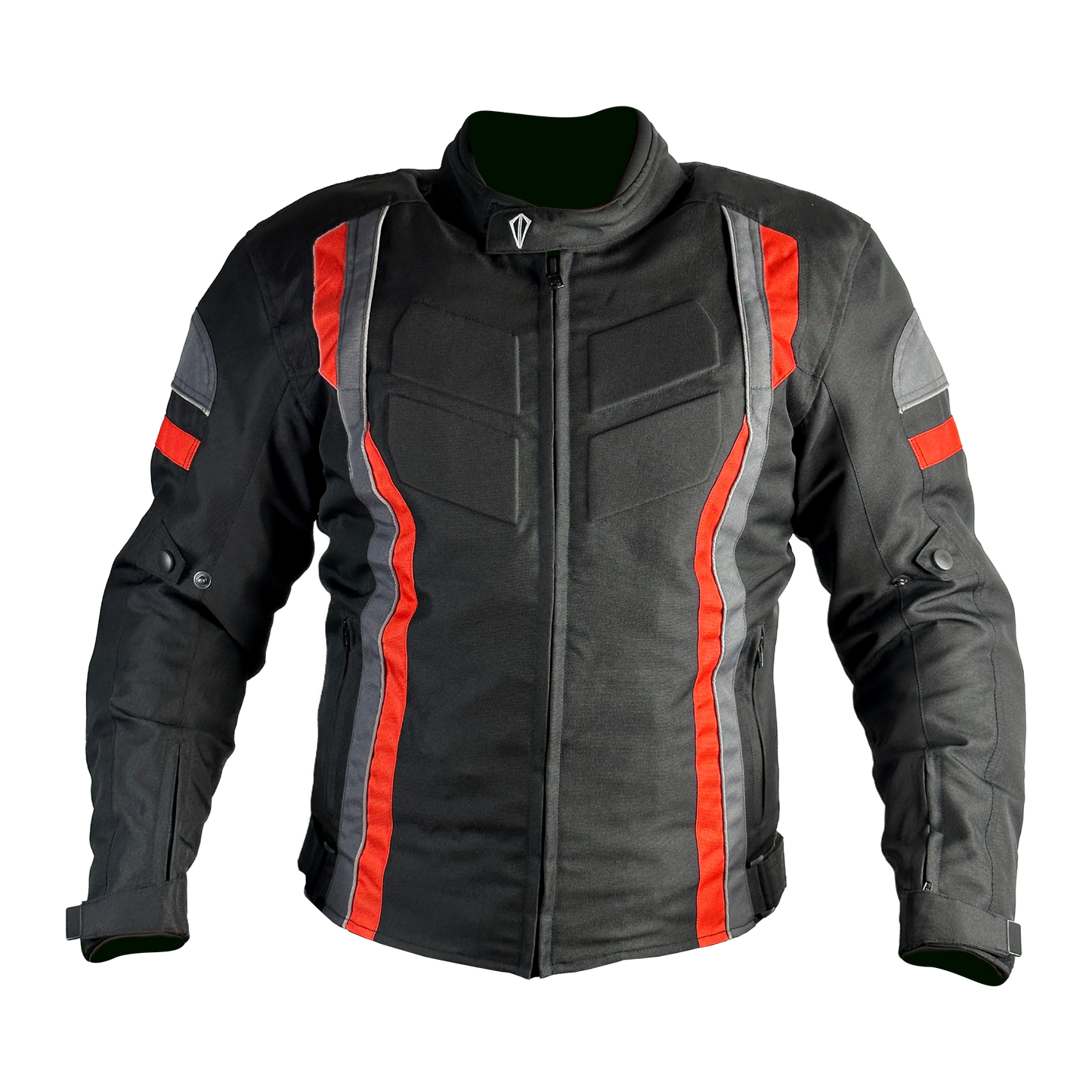 CHAQUETA DE MOTO TEXTIL ANTIDEAD W-20 HOMBRE - NEGRO, GRIS Y ROJO