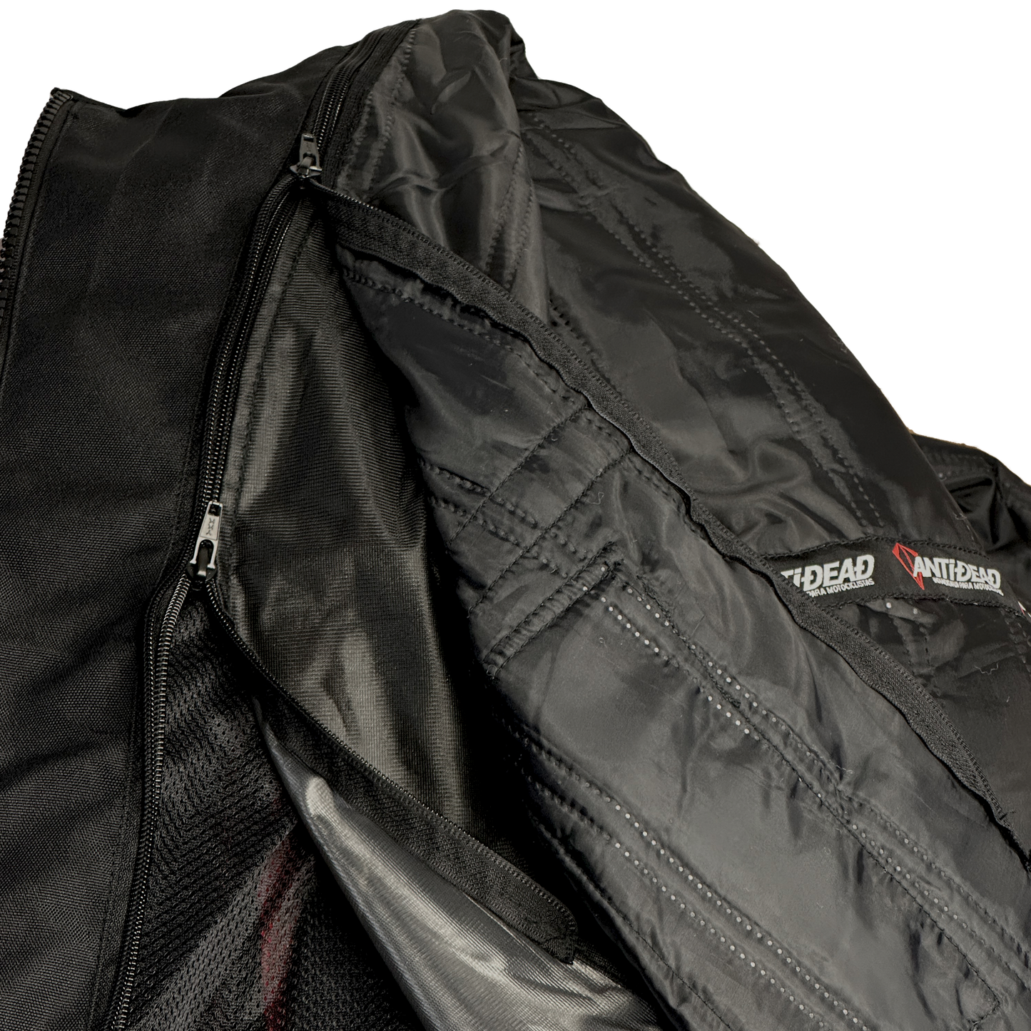 CHAQUETA DE MOTO TEXTIL ANTIDEAD W-20 HOMBRE - NEGRO, GRIS Y ROJO