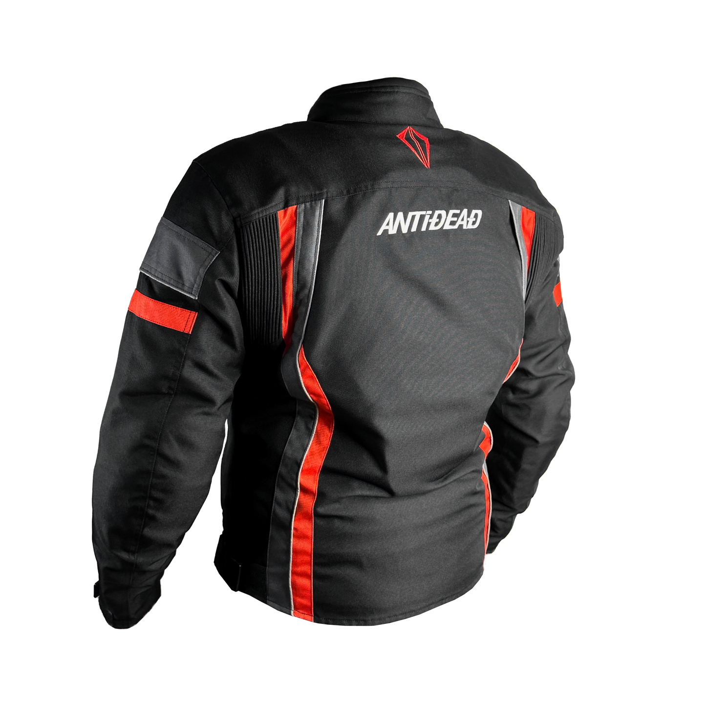 CHAQUETA DE MOTO TEXTIL ANTIDEAD W-20 HOMBRE - NEGRO, GRIS Y ROJO