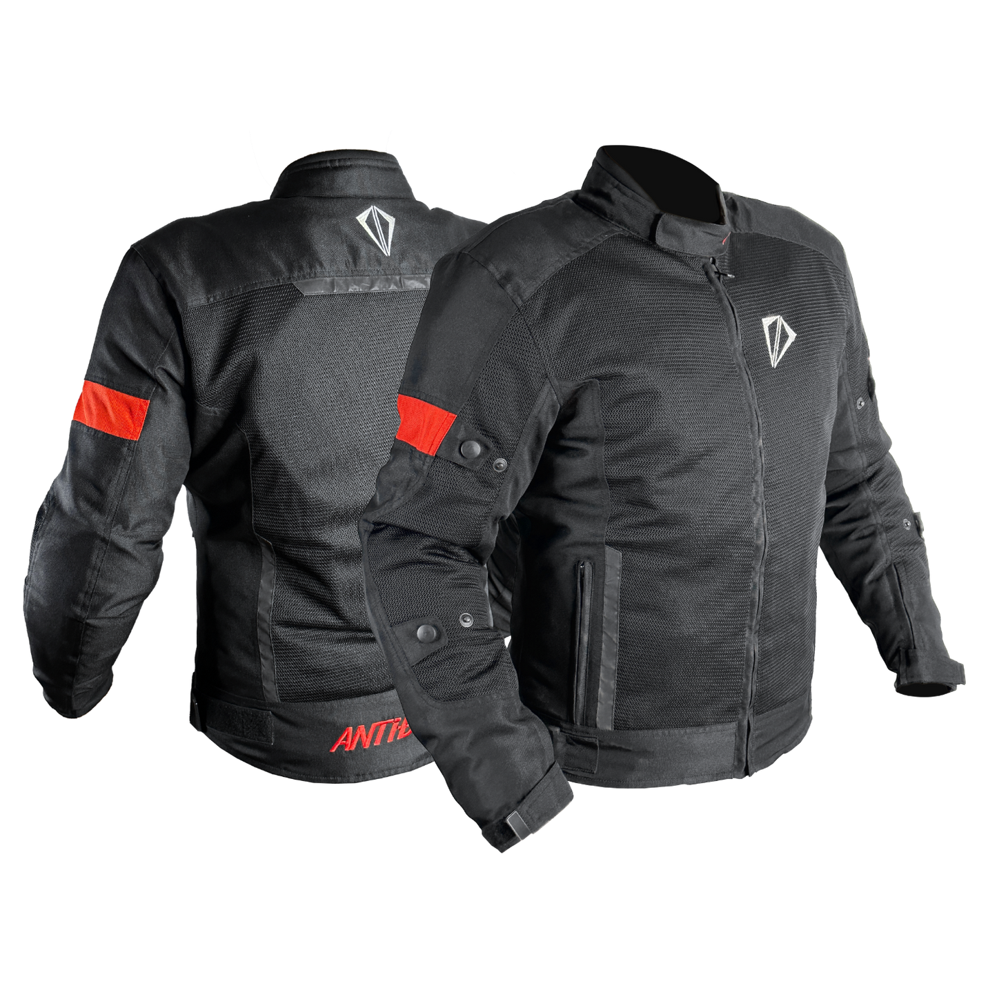 CHAQUETA TEXTIL DE MOTO ANTIDEAD AIR SF HOMBRE - NEGRO - NEGRO Y ROJO